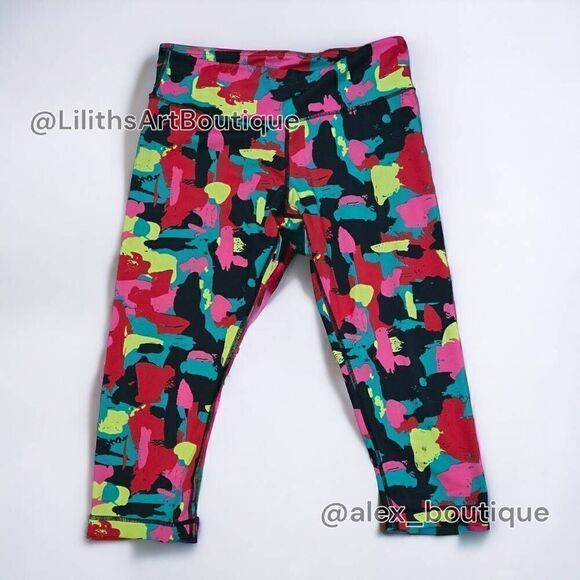 Zumba Let's Jam Perfect Capri Leggings Multi Color Size S (E077) - Picture 3 of 6